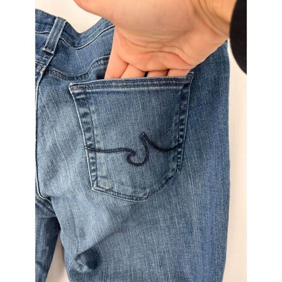 AG Adriano Goldschmied Women's The Stilt Cigarette Leg Jeans Blue Denim Size 28R - Picture 11 of 13
